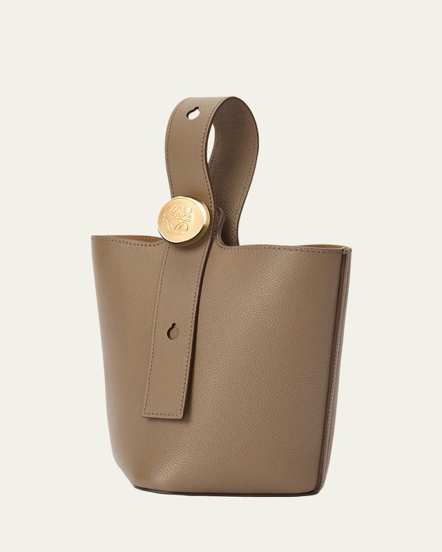 Pebble Mini Bucket Bag in Grain Leather